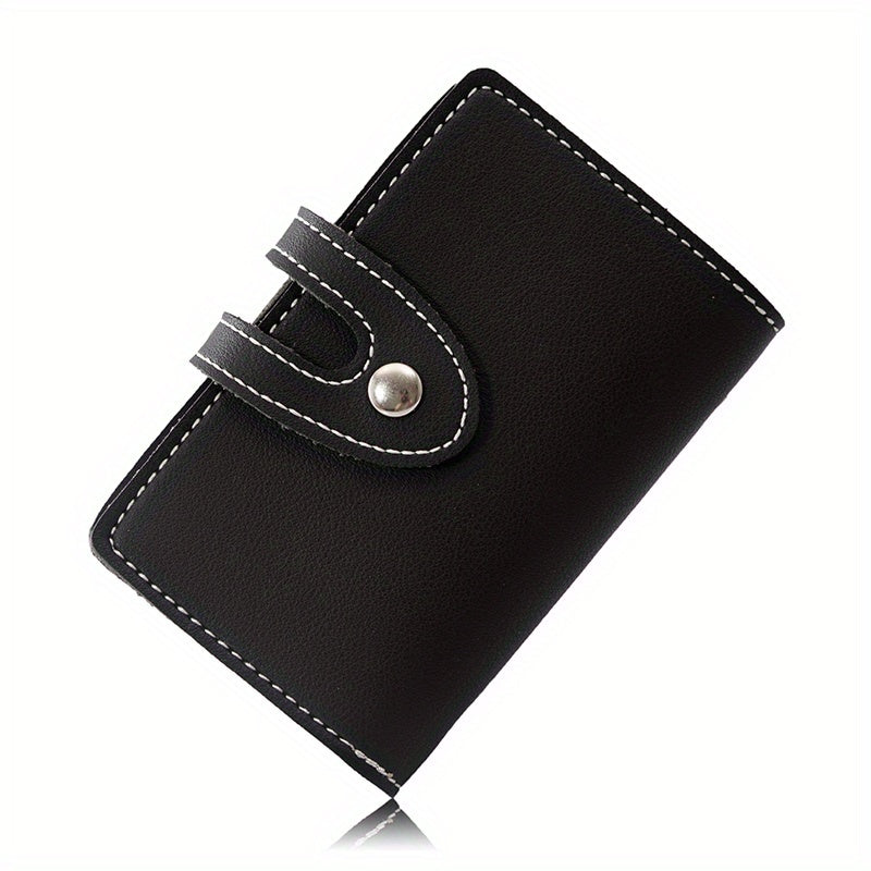 ID Card Holder Bag PU Leather Card Wallet Purse Gift For Women Men