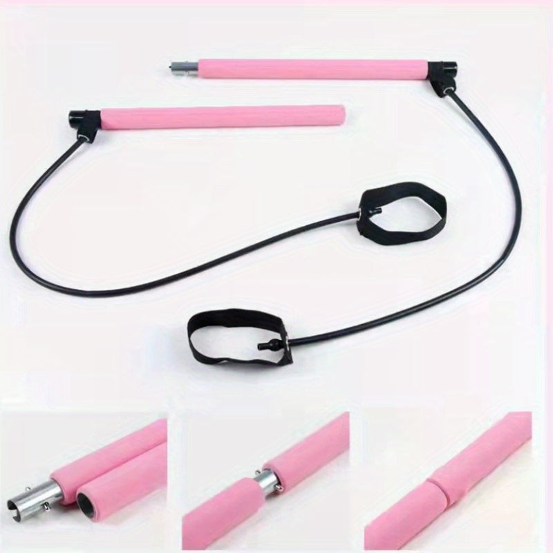 Multifunctional Pilates Stick With Tension Rope Fitness Yoga Pedal