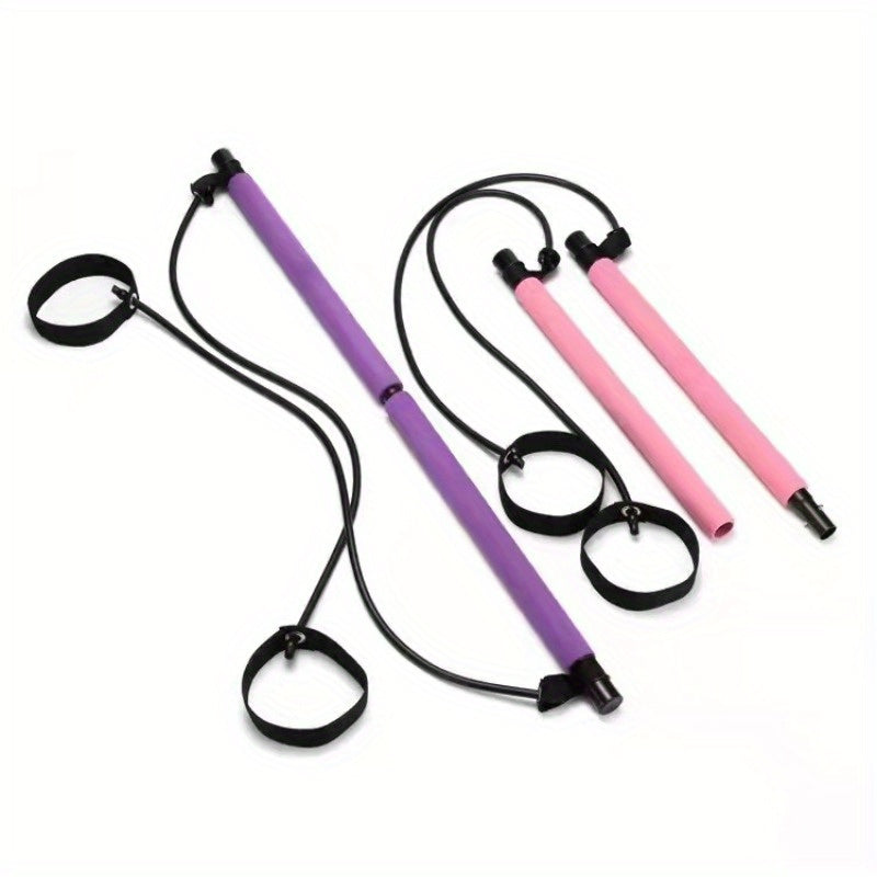 Multifunctional Pilates Stick With Tension Rope Fitness Yoga Pedal