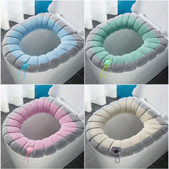 Thickened Knitted Toilet Seat Cushion Universal Handle Toilet Cover