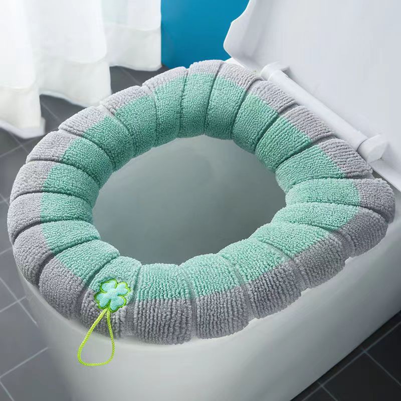 Thickened Knitted Toilet Seat Cushion Universal Handle Toilet Cover