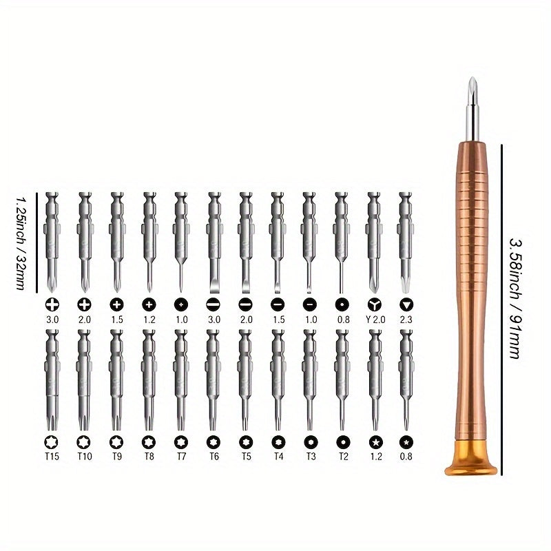 25 In 1 Screwdriver Tool Set Portable Repair Tool with Storage Bag