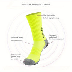 Men's Outdoor Football Crew Socks Breathable Non-slip Sports Socks
