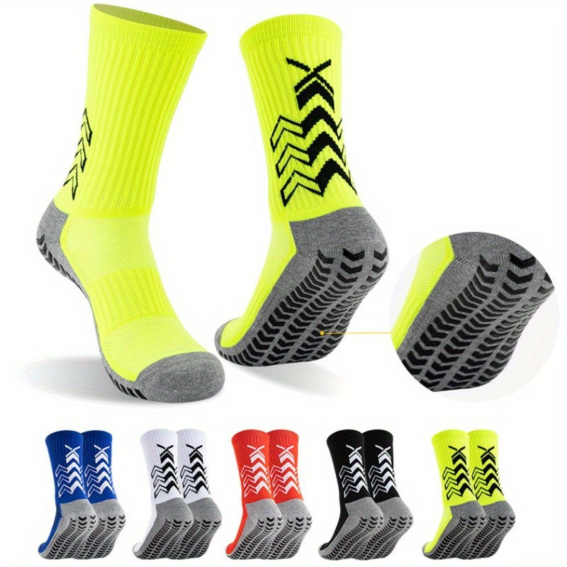 Men's Outdoor Football Crew Socks Breathable Non-slip Sports Socks