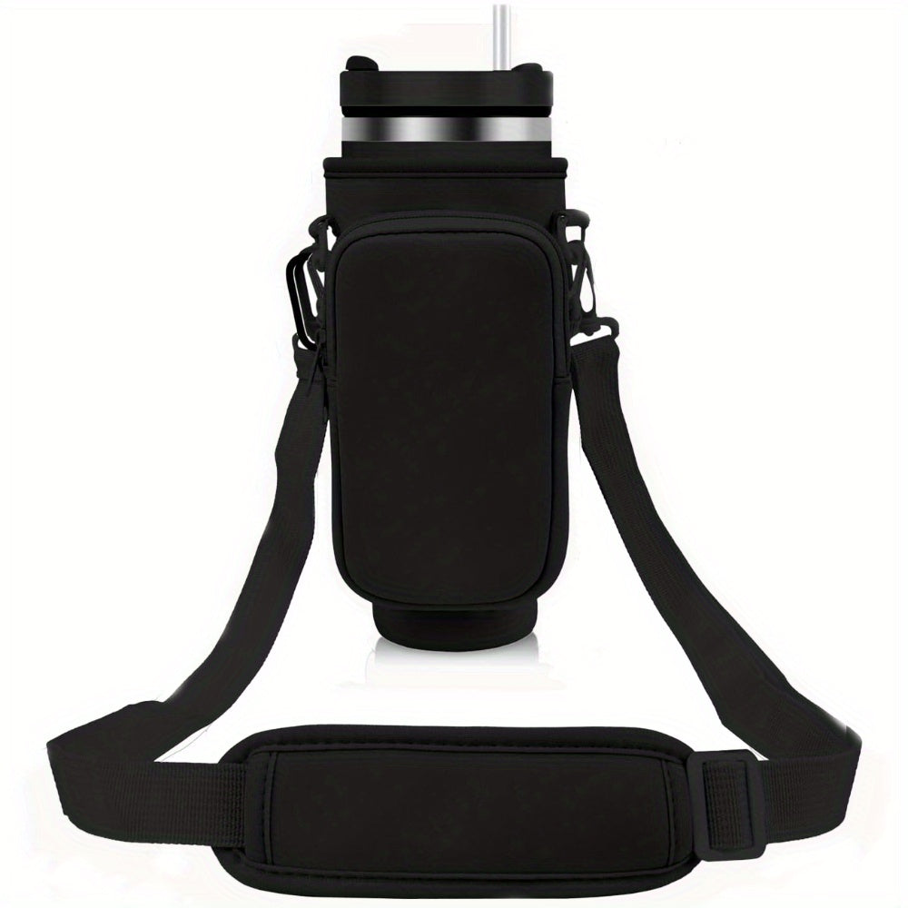 Water Bottle Carrier Bag With Pouch Strap For 40oz Tumbler