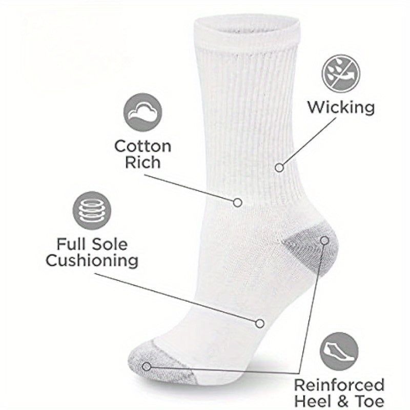 Soft Moisture Wicking Crew Socks For Men & Women