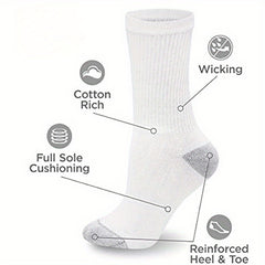 Soft Moisture Wicking Crew Socks For Men & Women