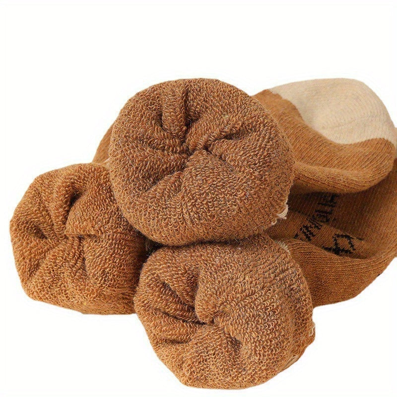 5 Pairs Winter Thick Crew Socks Coldproof Warm Socks