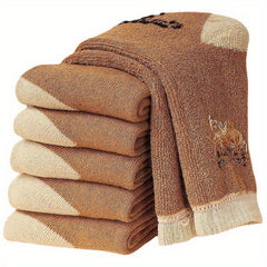 5 Pairs Winter Thick Crew Socks Coldproof Warm Socks