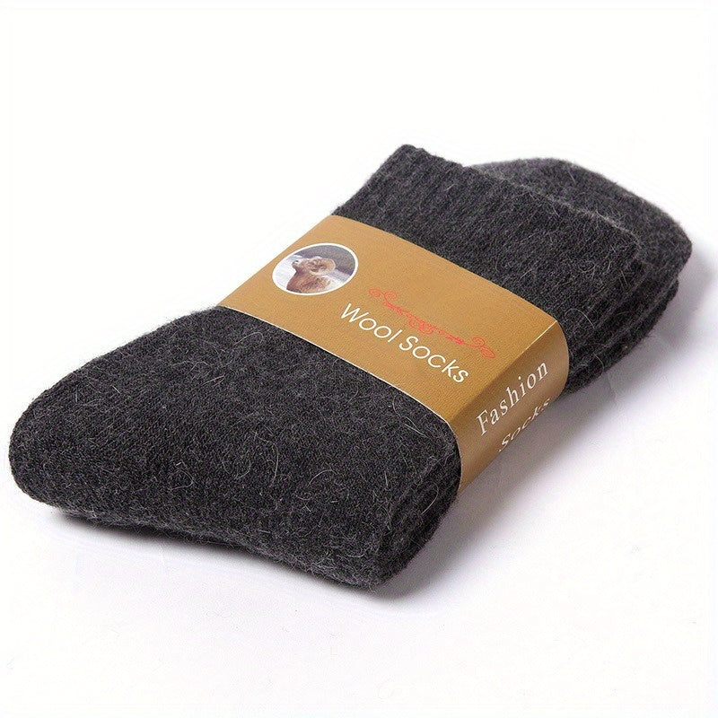 Thick Wool Socks for Men and Women, Mid-calf, Warm Winter