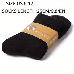 Thick Wool Socks for Men and Women, Mid-calf, Warm Winter