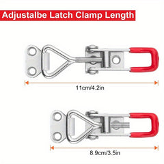 Anti Slip Push Pull Toggle Clamp Toolbox Case Metal Latch Catch Clasp