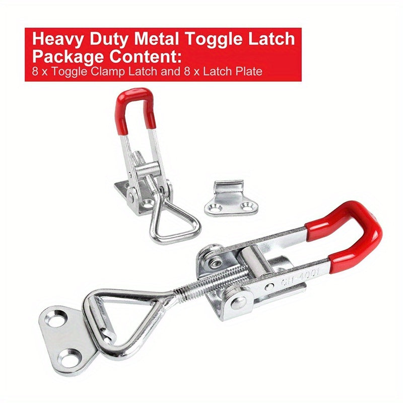 Anti Slip Push Pull Toggle Clamp Toolbox Case Metal Latch Catch Clasp