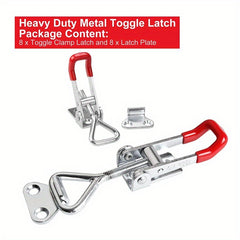 Anti Slip Push Pull Toggle Clamp Toolbox Case Metal Latch Catch Clasp
