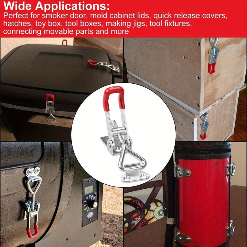 Anti Slip Push Pull Toggle Clamp Toolbox Case Metal Latch Catch Clasp