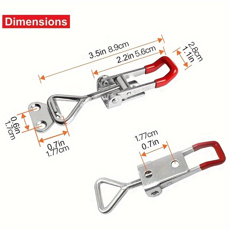 Anti Slip Push Pull Toggle Clamp Toolbox Case Metal Latch Catch Clasp