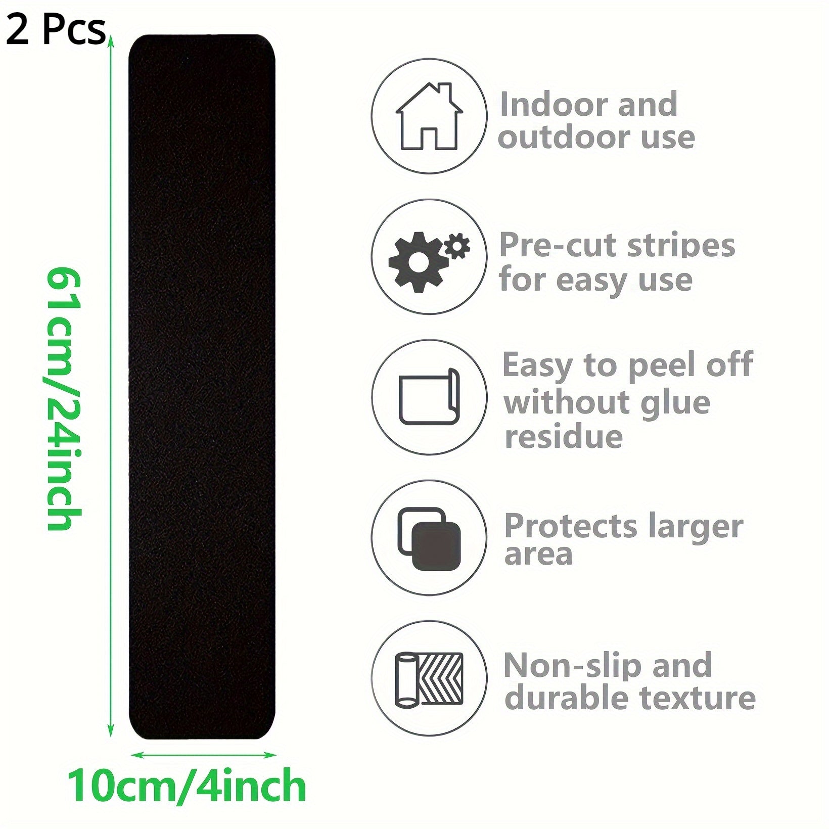8pcs Non Slip Stair Treads Outdoor Tape - Safety & Stability