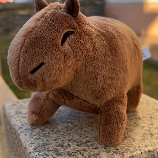 Capybara Plush Toy Lifelike Stuffed Animal Soft Doll for Holiday Decor