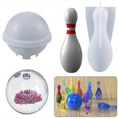 Bowling Resin Molds DIY Crystal Epoxy Family Game Tools Table Ornament Mold