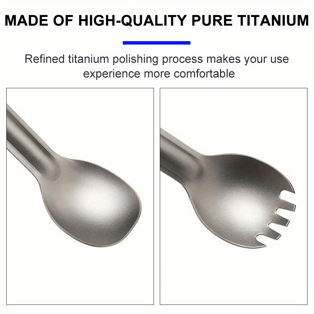 Titanium Spork Spoon Lightweight Fork Tableware for Camping