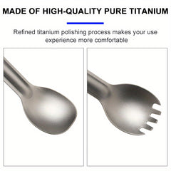 Titanium Spork Spoon Lightweight Fork Tableware for Camping