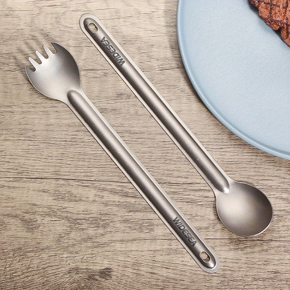 Titanium Spork Spoon Lightweight Fork Tableware for Camping
