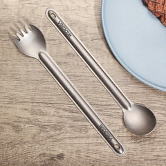 Titanium Spork Spoon Lightweight Fork Tableware for Camping