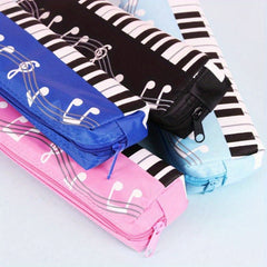Creative Musical Note Piano Student Pencil Case Oxford Cloth Pen Bag