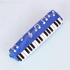 Creative Musical Note Piano Student Pencil Case Oxford Cloth Pen Bag
