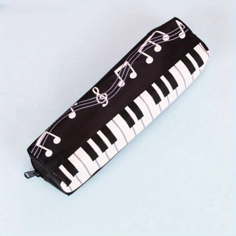 Creative Musical Note Piano Student Pencil Case Oxford Cloth Pen Bag
