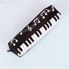 Creative Musical Note Piano Student Pencil Case Oxford Cloth Pen Bag