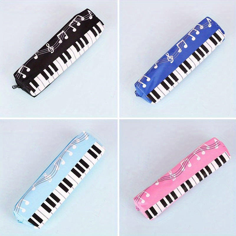 Creative Musical Note Piano Student Pencil Case Oxford Cloth Pen Bag