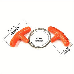 2pcs Manual Steel Chain Saw Portable Survival Tool for Camping