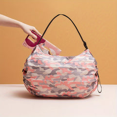 Portable Folding Storage Bag Reusable Handbag for Travel Grocery