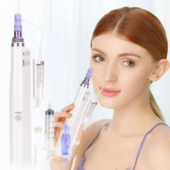 Skin Care Beauty Instrument with 2Pcs Square Crystals, 9Pins, 12Pins