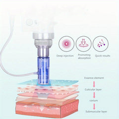 Skin Care Beauty Instrument with 2Pcs Square Crystals, 9Pins, 12Pins