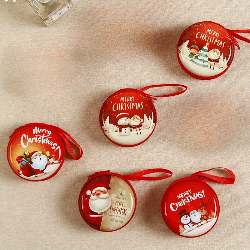 Christmas Cartoon Coin Purse - Gift Party Decorations Toys Key Bag