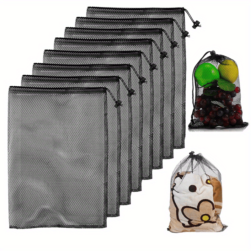 Durable Nylon Mesh Drawstring Laundry Bag for Outdoor Toy Storage