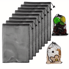 Durable Nylon Mesh Drawstring Laundry Bag for Outdoor Toy Storage