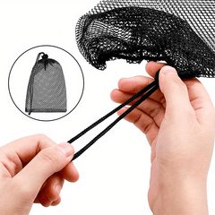 Durable Nylon Mesh Drawstring Laundry Bag for Outdoor Toy Storage