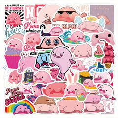 60pcs Cartoon Blobfish Animals Stickers for DIY Skateboard Guitar Water Cup