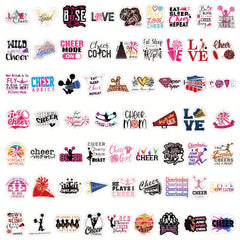 60pcs Cartoon Cheerleading Motivational Stickers for DIY Skateboard Guitar