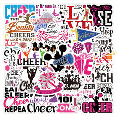 60pcs Cartoon Cheerleading Motivational Stickers for DIY Skateboard Guitar