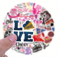 60pcs Cartoon Cheerleading Motivational Stickers for DIY Skateboard Guitar