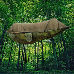 Quick Opening 2 Person Hammock Anti-Rollover Nylon Portable for Outdoor Camping