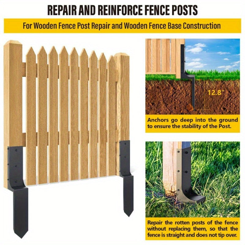 1pc Fence Post Anchor Ground Spike Fence Post Repair Kit