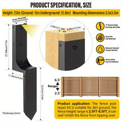 1pc Fence Post Anchor Ground Spike Fence Post Repair Kit
