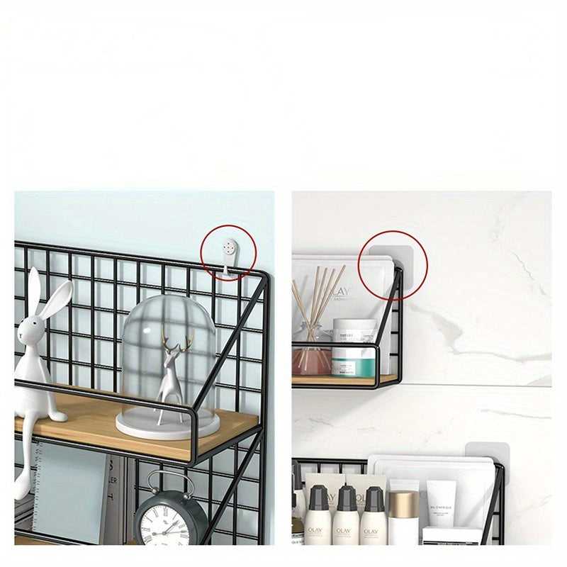 Wall Mounted Bathroom Shelves Storage Rack Shower Holder