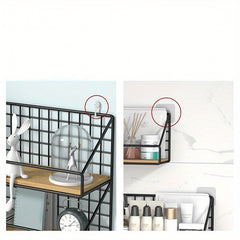 Wall Mounted Bathroom Shelves Storage Rack Shower Holder