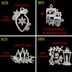 1pc Christmas Candles Metal Cutting Dies DIY Scrapbooking Album Card Craft